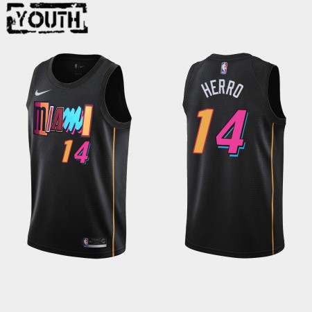 Kinder NBA Miami Heat Trikot Tyler Herro 14 Nike 2021-2022 City Edition Swingman